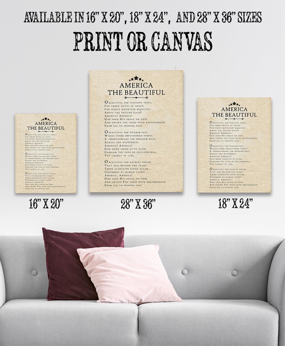 Amazon.com: America The Beautiful 18x24 Unframed Wall Art